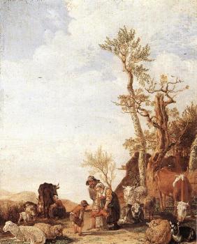 派勒斯 波特 Peasant Family With Animals